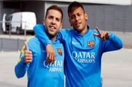 Jordi Alba and Neymar